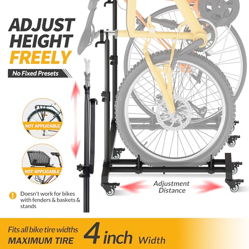 Sttoraboks 2 Pack Vertical Bike Racks for Garage, Fits Bikes Up to 29"