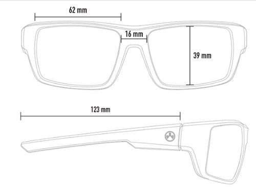 Magpul Apex Sunglasses Tactical Ballistic Sports Eyewear Shooting Glasses for Men Polarized Rectangular, Matte Black, One Size