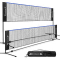 BAGAIL Adjustable Height Badminton Net 17ft Blue/Black Outdoor Indoor