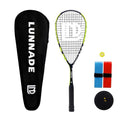 LUNNADE Carbon Squash Racket, Lightweight Tear Drop Squash Racquet with Ball Overgrip Damper and Bag