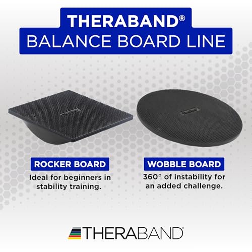 THERABAND Wobble Board Balance Trainer - Round Core Stability & Balance Exercise