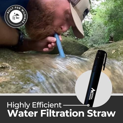Sierra Madre Pack of 5 Water Filter Straws – 264 Gallons Capacity, Lightweight, Outdoor & Emergency Use