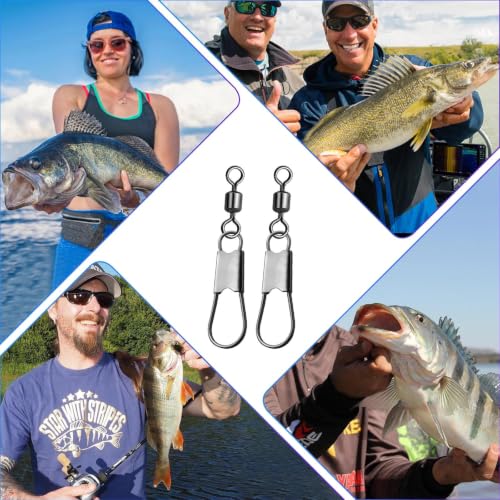 Fishing Snap Swivels & Barrel Swivels 50Pcs - Saltwater & Freshwater Corrosion-Resistant