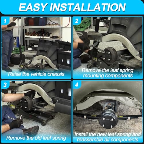 Golf Cart Rear 4-Leaf Spring Kit for Club Car Precedent 2004-Up Heavy Duty Suspension
