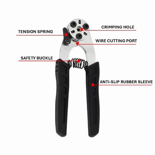 accufine 2 in 1 Bicycle Brake Cable Cutter and Crimper with Bicycle Brake Cable Crimp Ends Specialized Bike Brake Cable Tool