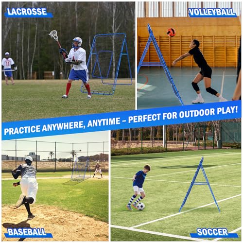 6FTx4FT Multi-Sport Rebounder Net for Volleyball, Lacrosse, Baseball, Soccer Training