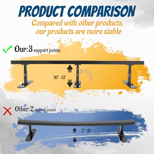 Adjustable 72-Inch Skateboard Grind Rail for Beginners & Pro Skaters
