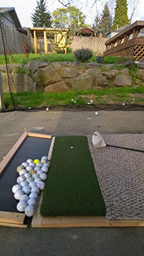 Golf Hitting Strip 10x24 Inch Practice Turf with Tee Insert - Realistic Fairway Feedback