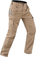 Skiennix Men's Tactical Cargo Pants - Water Resistant, Breathable, 8 Pockets, Elastic Waist