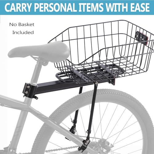 Rear Bike Rack Aluminum Alloy Large Size Reflective Max 110lb Capacity