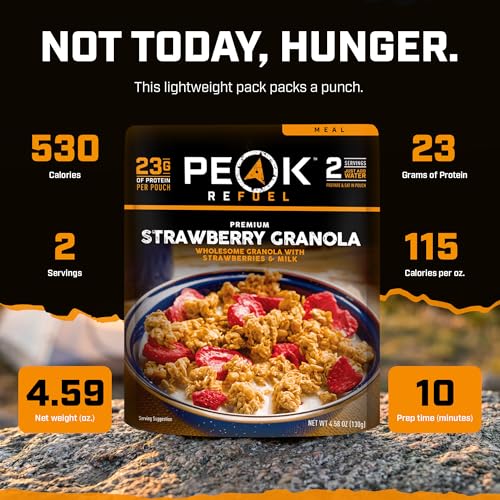 Peak Refuel Strawberry Granola Freeze-Dried Meals - 6 Pack, 23g Protein