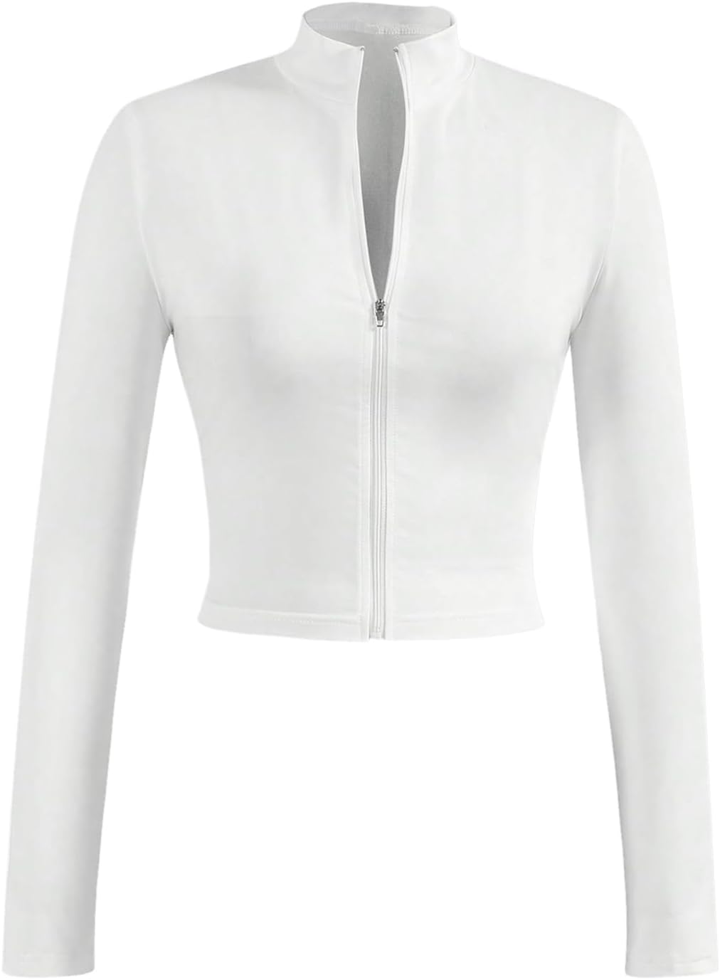 Soly Hux Women's Athletic Jacket - Full Zip Long Sleeve Crop Top for Yoga & Running | Stylish Activewear