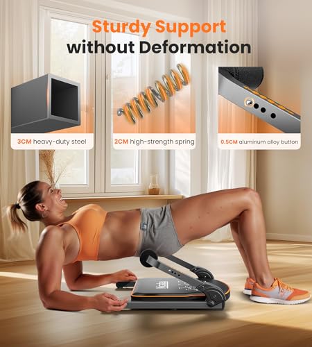 Niceday Black Ab Workout Machine for Home - Ab Trainer with Resistance Bands & 330 lbs Capacity