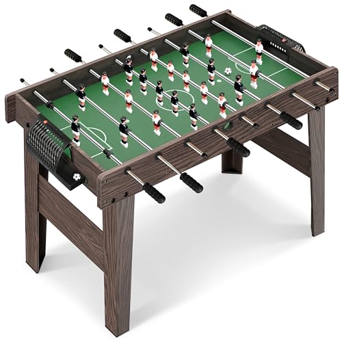 Foosball Table 48in Competition Size Soccer Game for Kids & Adults - Brown Variation