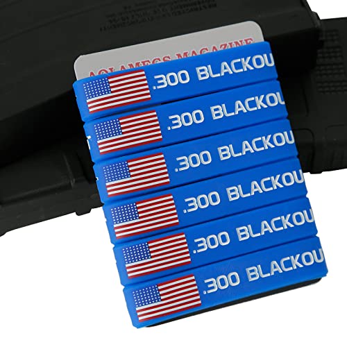 6 Pack Magazine Marker Bands for 300 Blackout - Silicone Identification Bands