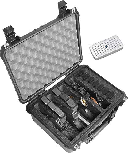 Case Club Waterproof 4-Pistol & 16-Mag Security Case - Standard Version with Silica Gel