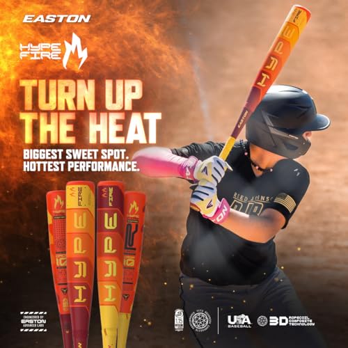 Orange Easton 2025 Hype FIRE USSSA Baseball Bat -8 Drop 31 Inches