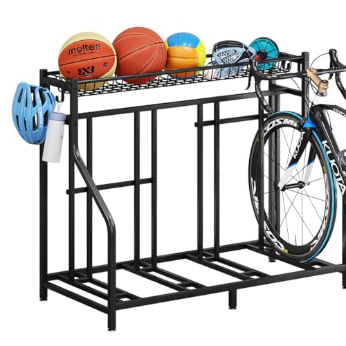 YIZAIJIA 4 Bike Stand Garage Bike Rack Storage Organizer Adjustable Space Saver