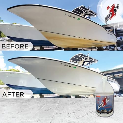 1 Gallon Boat Hull Cleaner for Fiberglass - Hard Water & Rust Stain Remover - Pack of 1