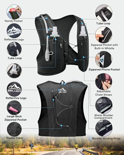 Pink Women's Men’s Hydration Running Vest with 2L Water Bladder - Medium-Large