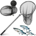 Heavy Duty Large Aluminum Landing Net with Telescoping Handle for Saltwater Fishing