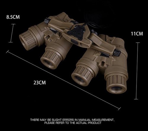 Jungle Leopard GPNVG-18 NVG Dummy Model, Side Flipping Night Vision Goggle for Larping Cosplay Airsoft Movie Tactical Props(Black)