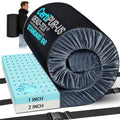 Dark Grey Memory Foam Camping Mattress 3-Inch Portable Waterproof Sleep Pad