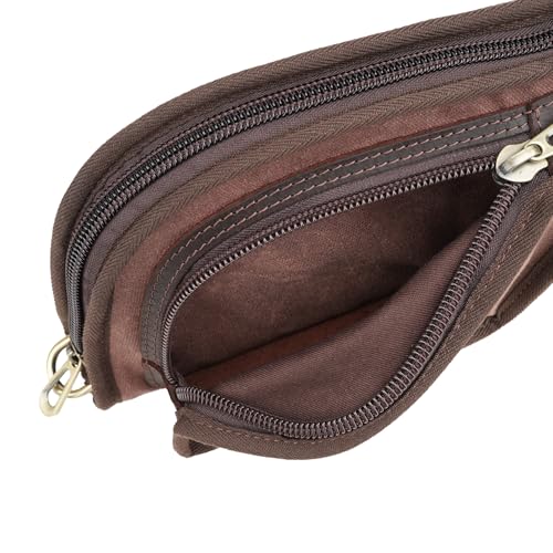 WAYNE'S DOG 42" Small Size Canvas Leather Gun Case for Rifle & Shotgun, Protective Lamb Wool Pouch, Coffee Variant