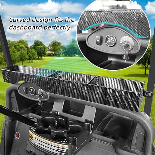 Golf Cart Front Storage Basket Organizer for EZGO RXV 2008-Up - Solid One-Piece Design