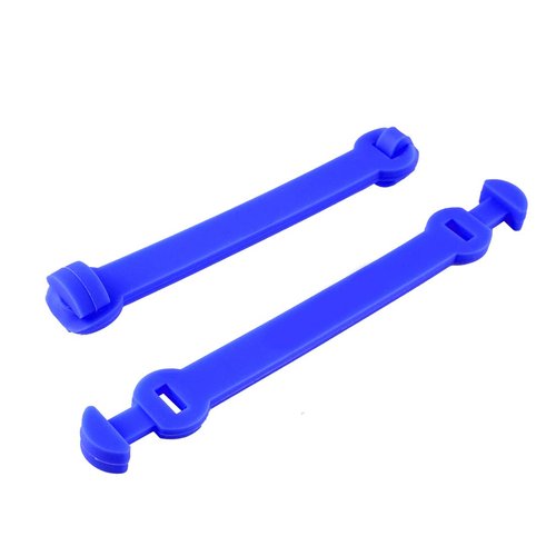 Andux Silicone Tennis Vibration Dampener Long Buckle Type Reduce Vibration 6pcs/Set BZQ-06 (Blue)