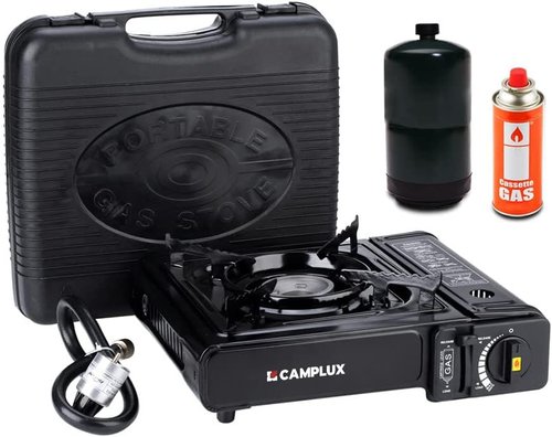 Camplux Dual Fuel Propane & Butane Stove - Portable Camping Stove with Carrying Case & CSA Certification