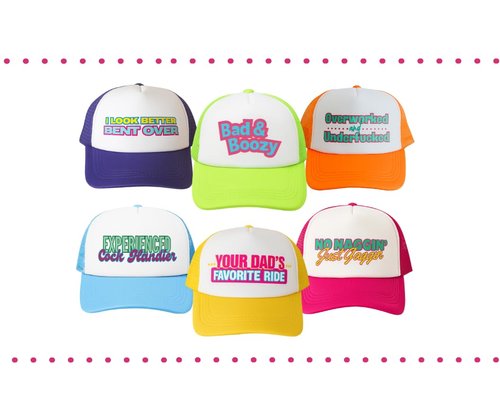 Awkward-AF Funny Trucker Hat for Women and Men – Adult Humor Mesh Snapback Baseball Cap – Inappropriate, Raunchy, Naughty & Offensive Funny Gift Hat for Adults Multi