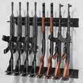 Heavy Duty Steel Gun Wall Rack 8-Slot Adjustable Indoor Mount for Rifles & Shotguns