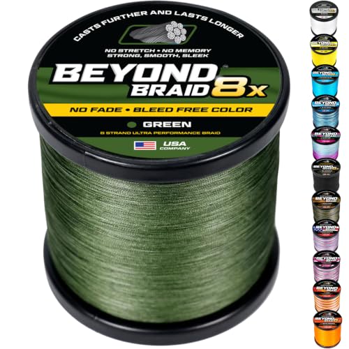 Beyond Braid 8X Braided Fishing Line - Green 40LB 500 Yards No Fade
