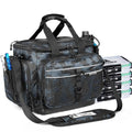 Waterproof Fishing Tackle Bag with 4x 3600 Boxes, Rod Holder & Organizer - Ghosthorn Variation of This Listing