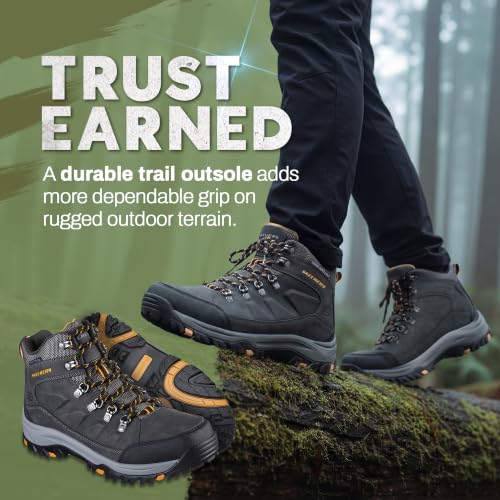 Skechers Men's Relment Daggett Waterproof Hiking Boot 11 X-Wide Charcoal Grey