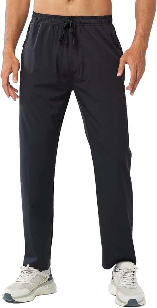 NORTHYARD Men's Athletic Joggers - Lightweight Running Pants with Zipper Pockets | Casual Gym Wear