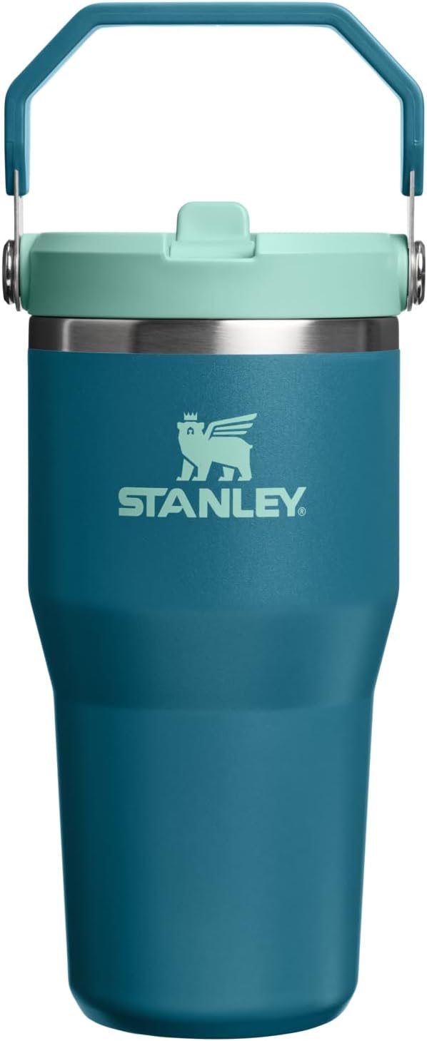 STANLEY IceFlow 2.0 Tumbler - 30 oz Insulated Water Bottle with Flip Straw & Handle | Coastal Teal
