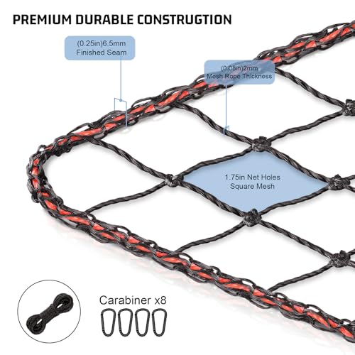 10x40ft Baseball & Softball Backstop Net - Heavy Duty Sports Barrier Netting