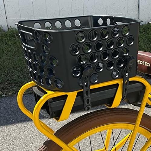 Removable Rear Bike Basket - Heavy Duty 14x12x7 Inch Bicycle Storage