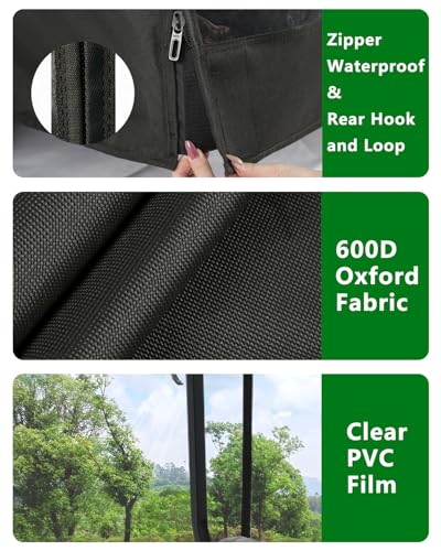 CHENGWEI 2 Passenger Golf Cart Enclosure for Club Car Precedent Waterproof Rain Cover
