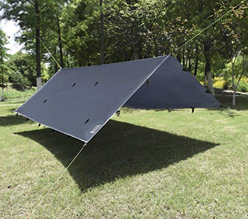Gold Armour Waterproof Rainfly Tarp for Camping & Hammocks - Gray, 20ft x 14.3ft