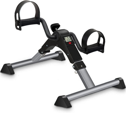 GOREDI Under Desk Exercise Bike Pedal Exerciser, Fully Assembled Pedal Exerciser for Seniors, Foldable Mini Exercise Bike for Office Fitness with LCD Display, Peddler Exerciser for Arm & Leg 202519