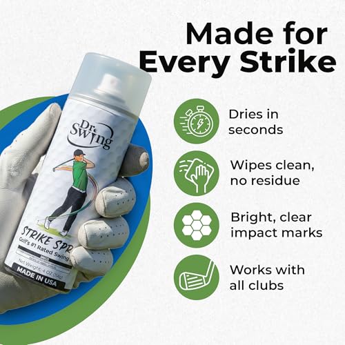 Golf Impact Spray for Club Face - 2 Pack, Quick Dry, Easy Wipe