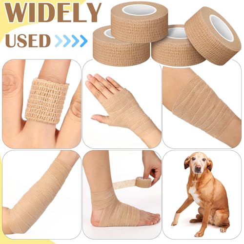 Self Adhesive Bandage Wraps 96 Pack - 1 Inch x 5 Yards, Breathable & Soft