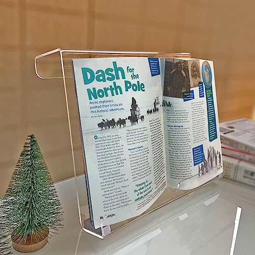 Clear Treadmill Tablet Holder for Exercise Equipment - Acrylic Stand for Books & Devices (8.5x9.5x2.8 Inches) - Variation: Clear
