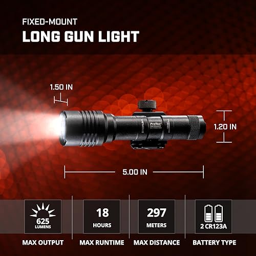 Streamlight ProTac Rail Mount 2 625-Lumen Black 5.0x1.2x1.5