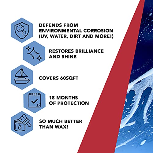 Marine Ceramic Coating 1.69 Fl Oz - UV Protection, Gloss & Hydrophobic Surface