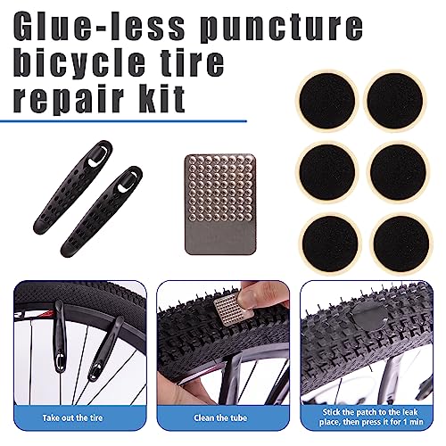 Portable Bike Pump with Pressure Gauge - Compatible with Presta & Schrader Valves, Frame Mount, Tire Repair Kit, 120 PSI