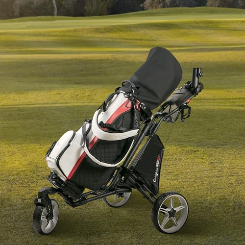 Caddytek CaddyLite ONE-Swivel V8 Golf Push Cart Dark Grey Lightweight Foldable 3-Wheel